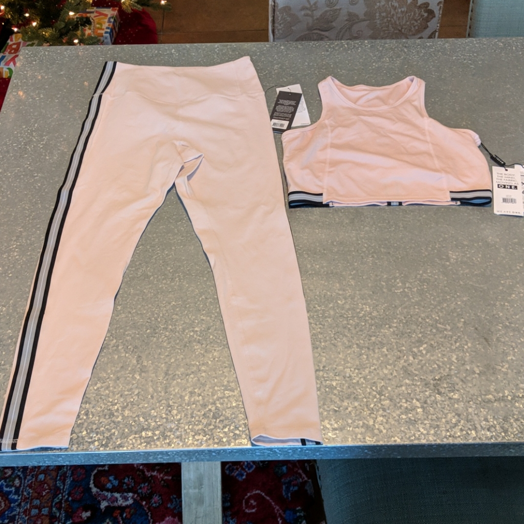 Glyder Nwt Legging M Crop Tank Bra L Matching Set